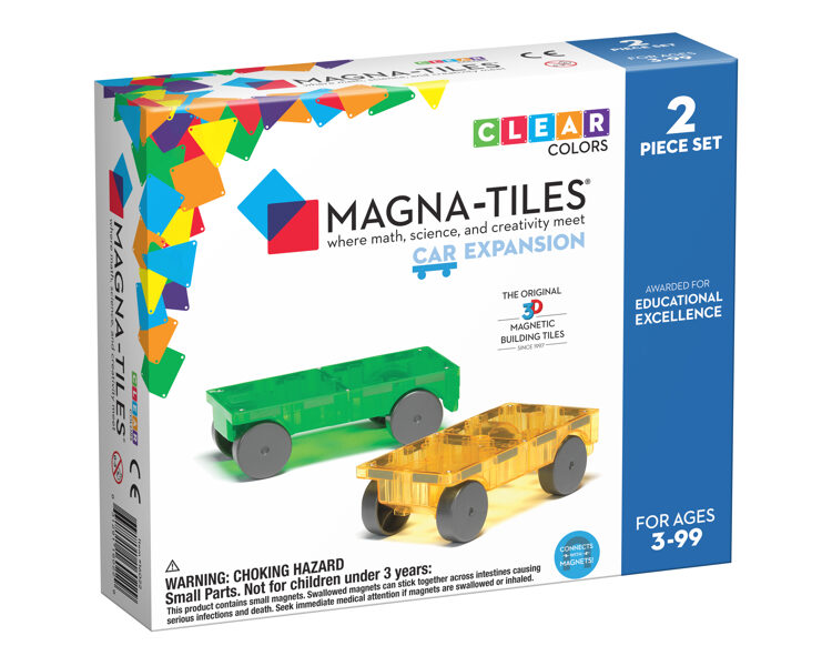 Magna tiles cars green, yellow