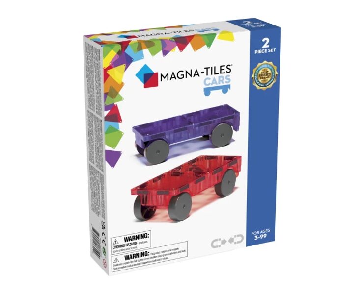 Magna tiles cars purple, red